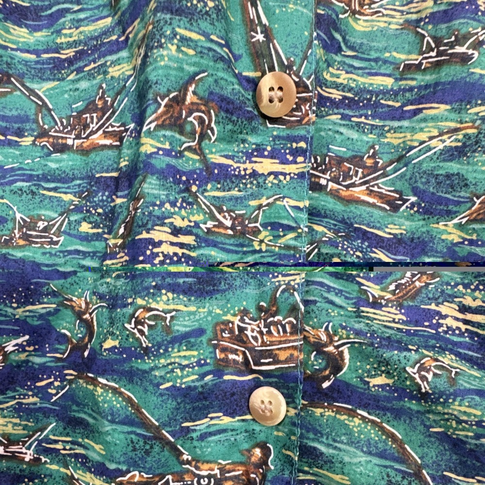 Vintage Kahala Sportfish Division Hawaiian Shirt XL Fishing Boats Marlin Hawaii - Picture 6 of 7